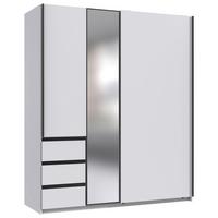 Schwebetürenschrank Adria Weiß - Schwarz/Weiß, KONVENTIONELL, Glas/Holzwerkstoff (168/198/63cm) - Mömax