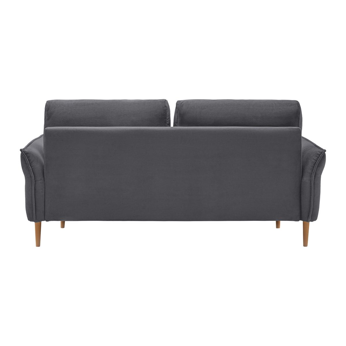 Trosjed Custom - tamno siva/prirodne boje, Moderno, tekstil/drvo (183/85/92cm) - Mömax