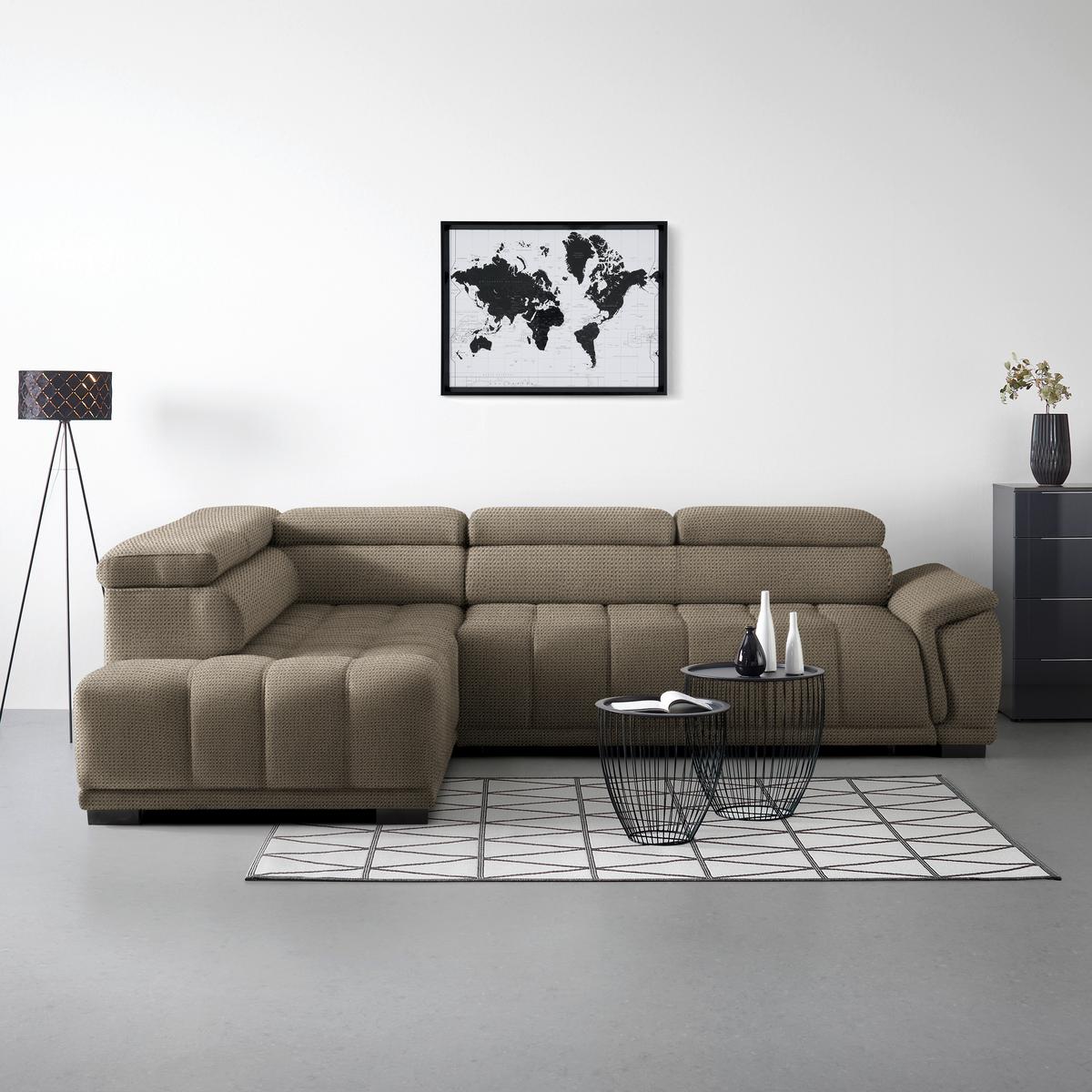 Kutna Garnitura Gremio - bež/crna, Moderno, tekstil/plastika (206/283cm) - Modern Living