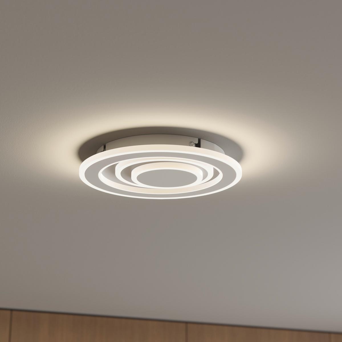 LAMPA SUFITOWA LED LEEDS *SBN* - biały, Basics, tworzywo sztuczne/metal (30/6,5cm) - Novel