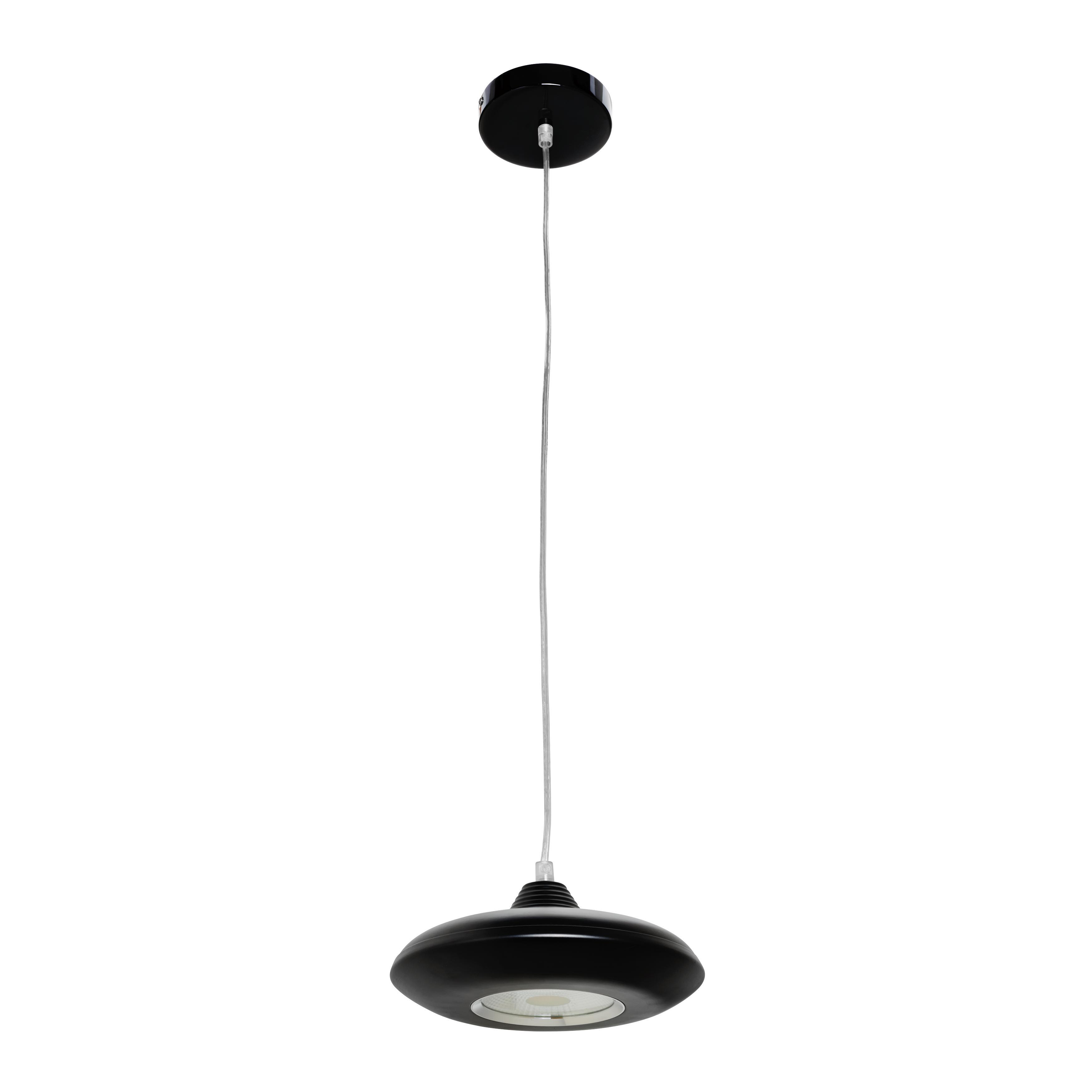 LED-Hängeleuchte max. 10 Watt 'Leah' - Schwarz, MODERN, Glas/Kunststoff (21/21/180cm) - Bessagi Home