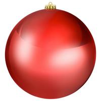 Christbaumkugel Big Rot - Rot, Kunststoff (10cm) - Mömax