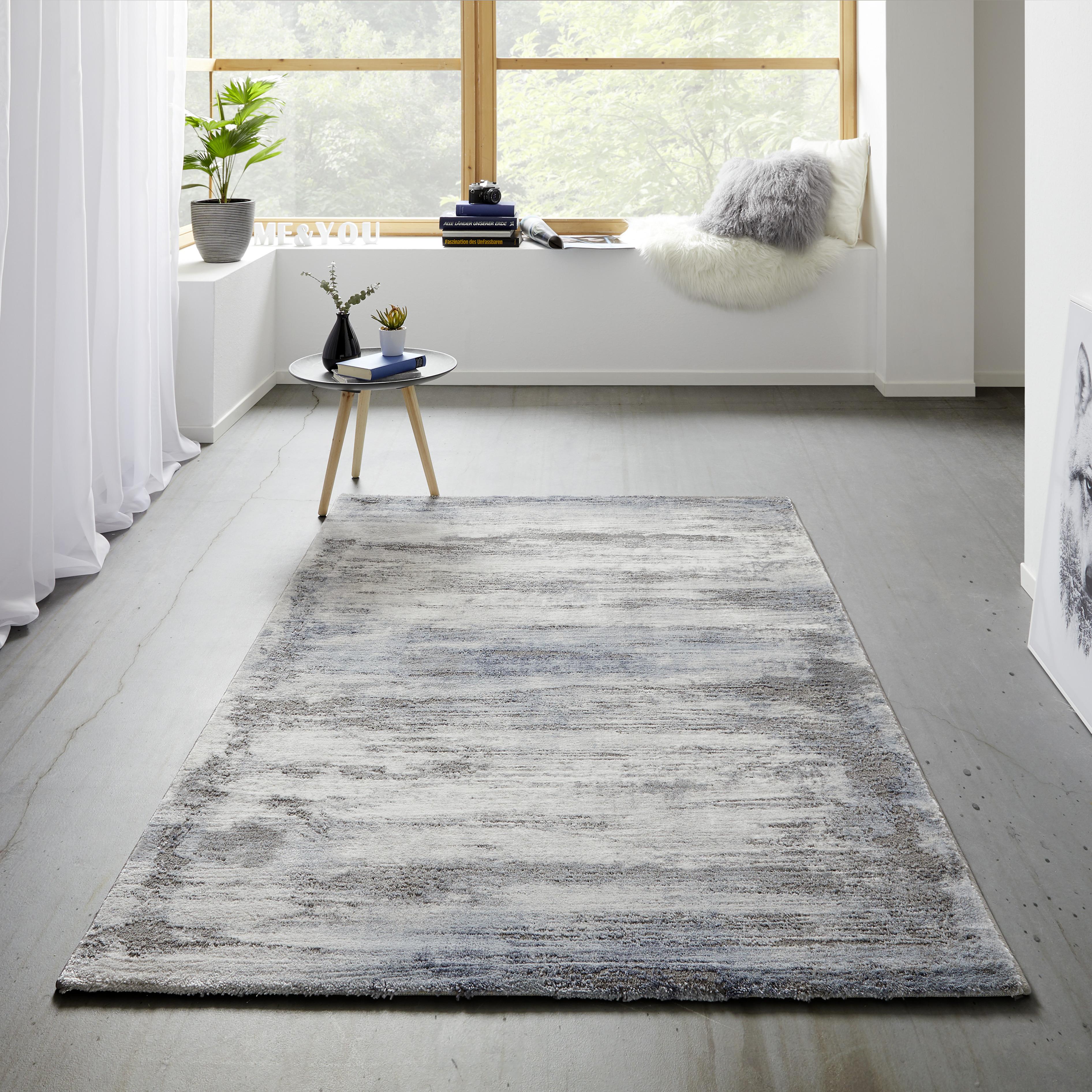 Covor țesut Oxford 2 - albastru/gri, Basics, textil (120/170cm) - Mömax