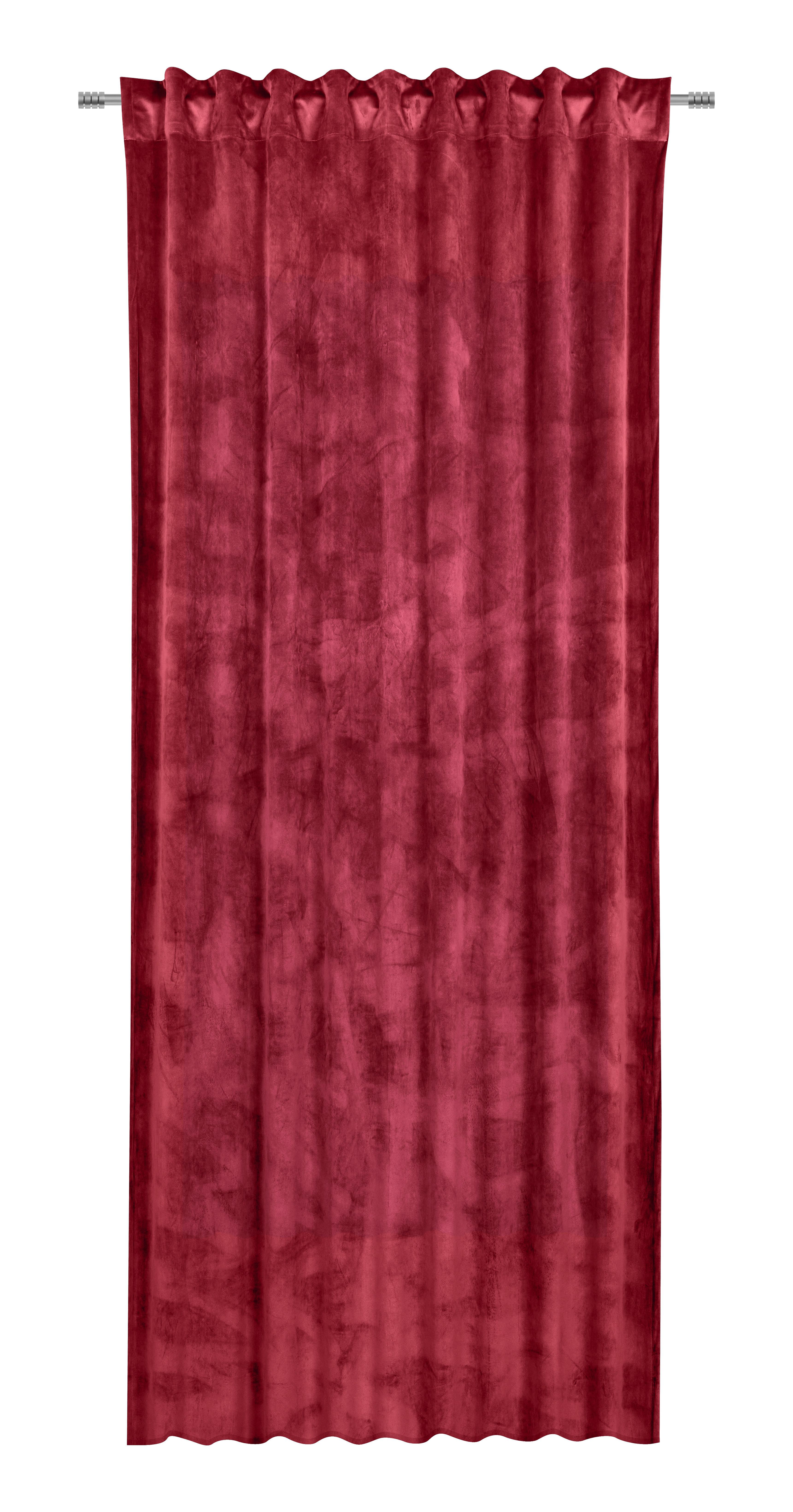 Končana Zavesa Viola - bordo, Konvencionalno, tekstil (140/245cm) - Premium Living