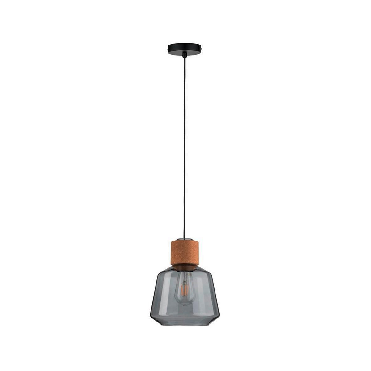 Hängeleuchte Noerdic Edla max. 20 Watt - Schwarz, KONVENTIONELL, Glas/Metall (20,8/110cm) - Paulmann