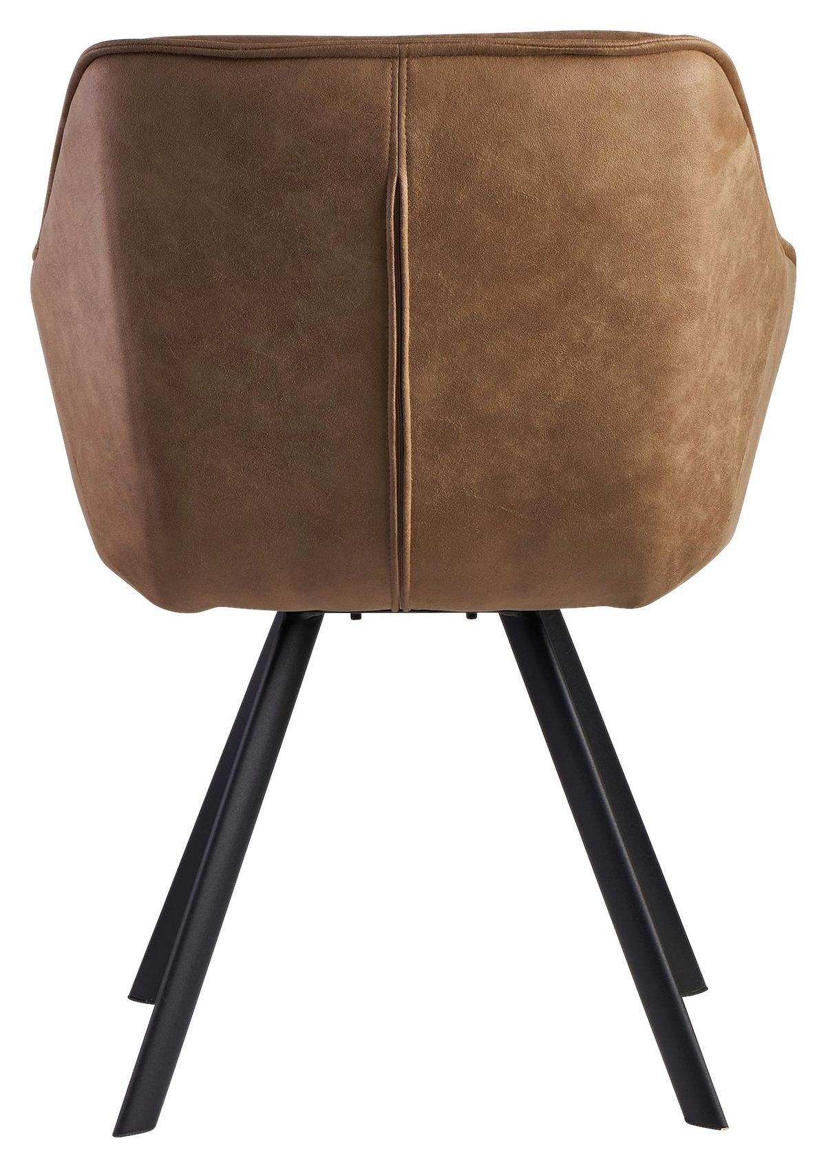 Naslanjač Wohnling - črna/bež, Moderno, kovina/tekstil (60/85/64cm) - MID.YOU