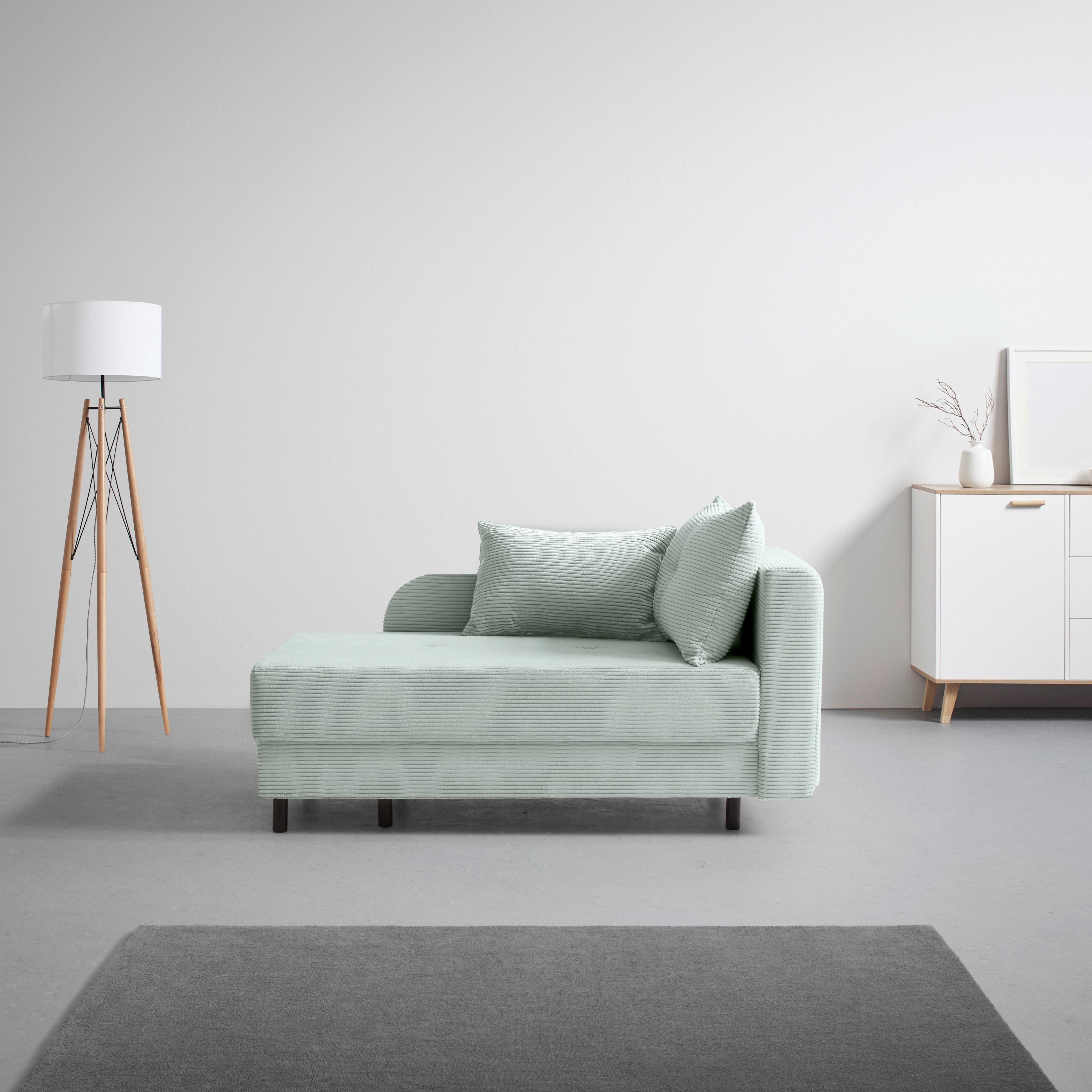 Liege Nova Grau - Schwarz/Grau, MODERN, Holz/Textil (145/62/85cm) - Mömax