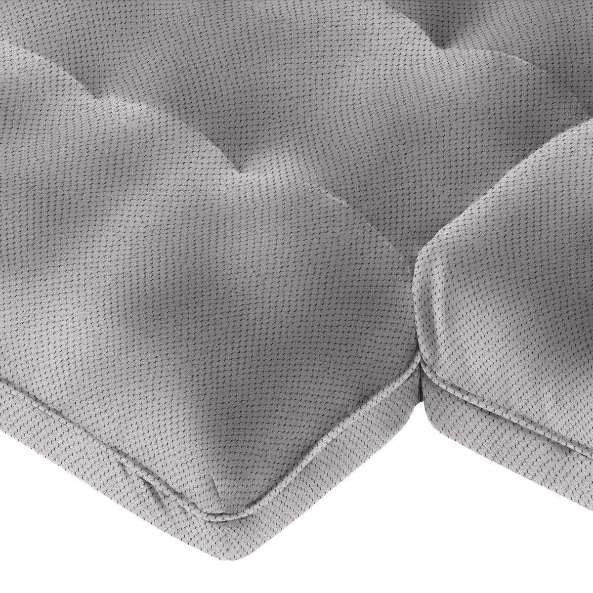 Wohnlandschaft Vivo Hellgrau - Hellgrau/Schwarz, MODERN, Kunststoff/Textil (179/63/317cm) - Premium Living