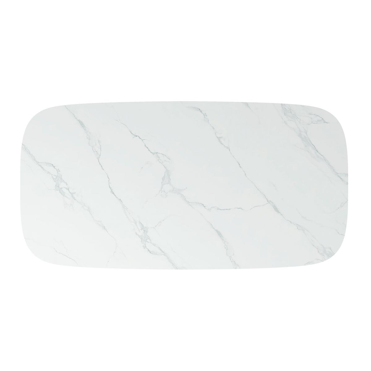 Étkezőasztal Elenya - tölgyfa színű/fehér, Modern, faalapú anyag/kő (200/76/100cm) - Bessagi Home