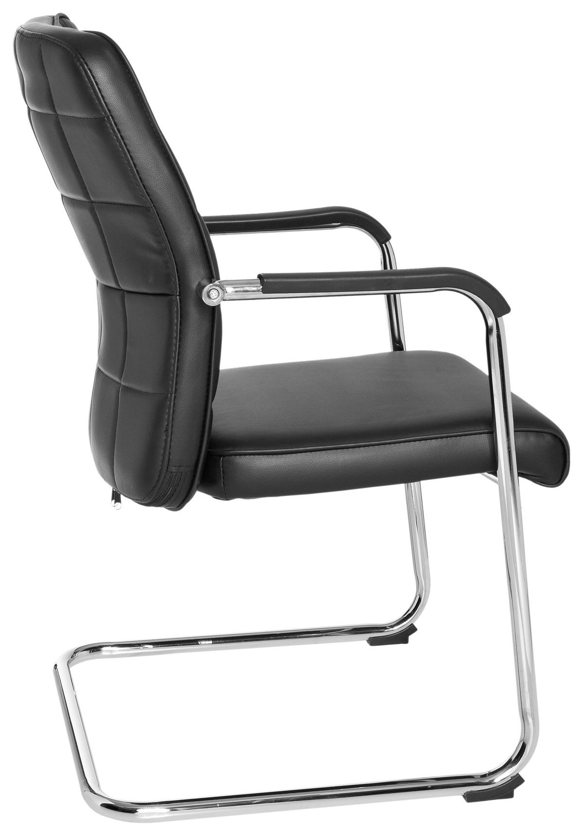 Konferenčni Stol Flexo V, Črna - barve kroma/črna, Moderno, kovina/umetna masa (55/94/43cm) - MID.YOU