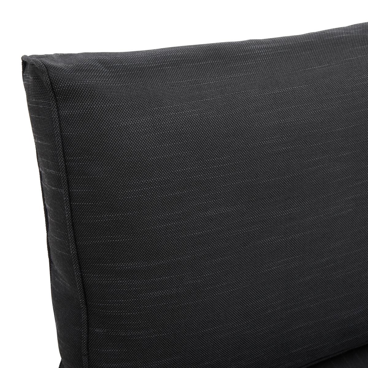 Loungegarnitur-Set Arianna Schwarz Metall/Outdoorstoff - Schwarz, MODERN, Kunststoff/Textil (146/76/75cm) - Bessagi Garden