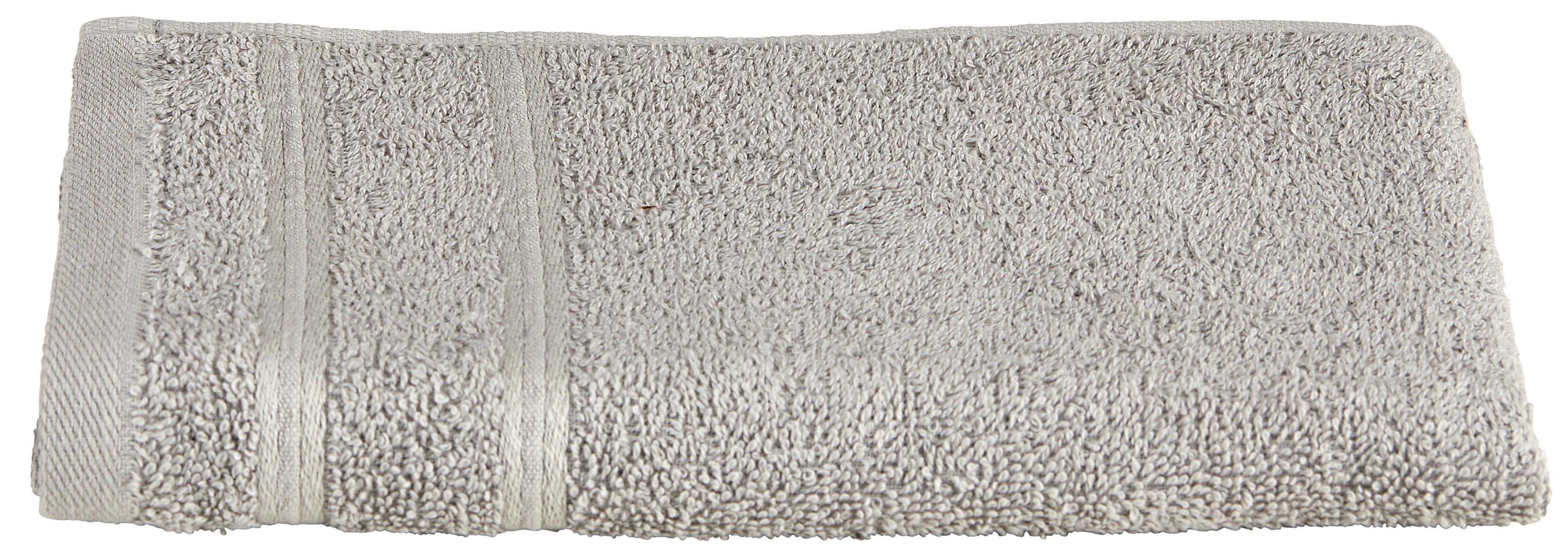 Gästetuch Melanie in Hellgrau ca.30x30cm - Hellgrau, Textil (30/50cm) - Modern Living