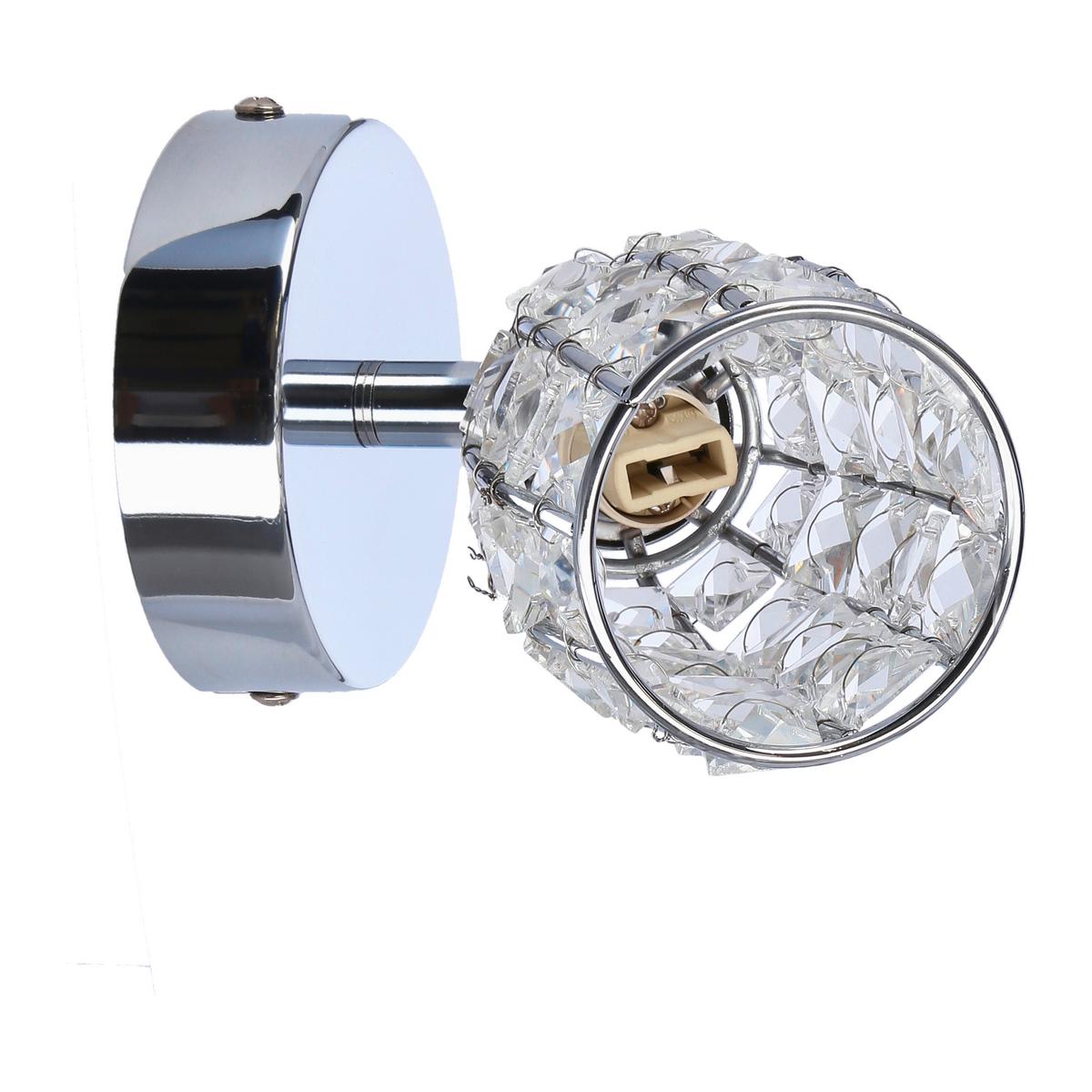 Reflektor Shiba - boje kroma/prozirno, Konvencionalno, staklo/metal (15/8.5cm)