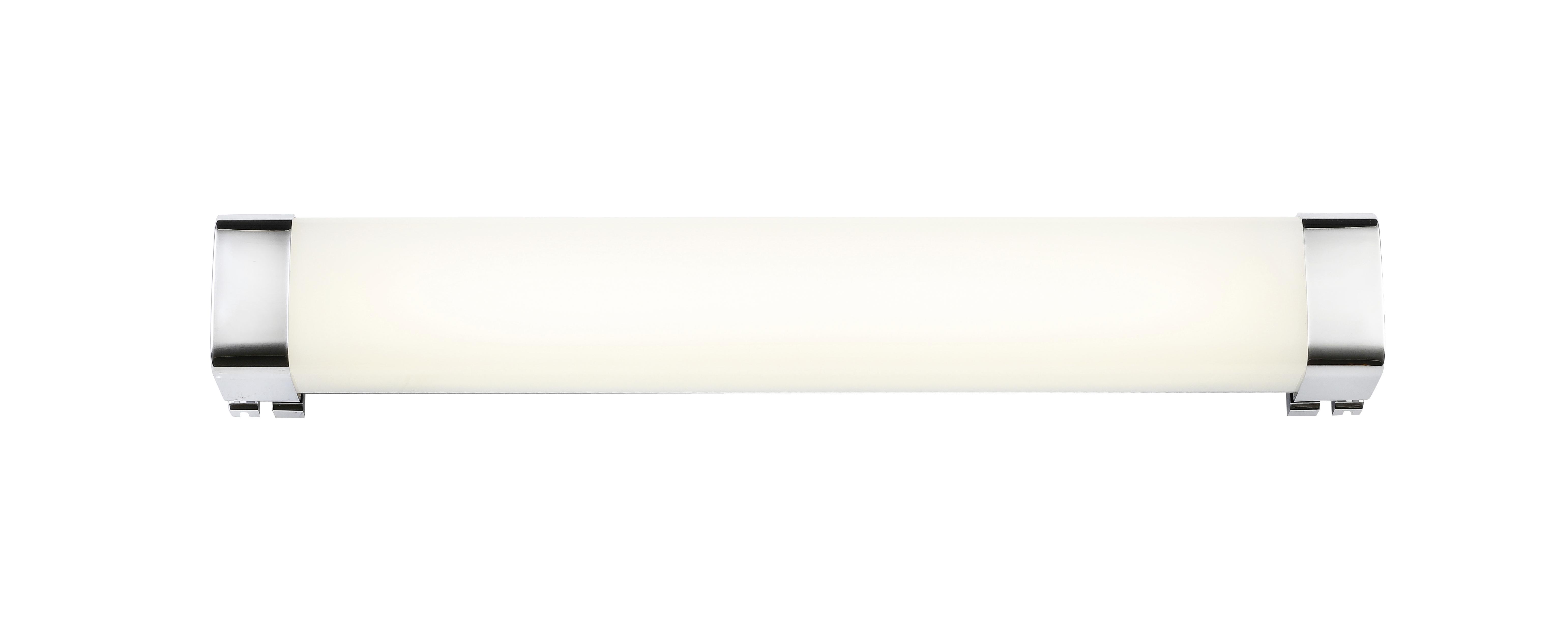 Stenska Svetilka Za Kopalnico Lisbeth1 - barve kroma/bela, Romantika, umetna masa (37,8/5,6/5,8cm) - Modern Living