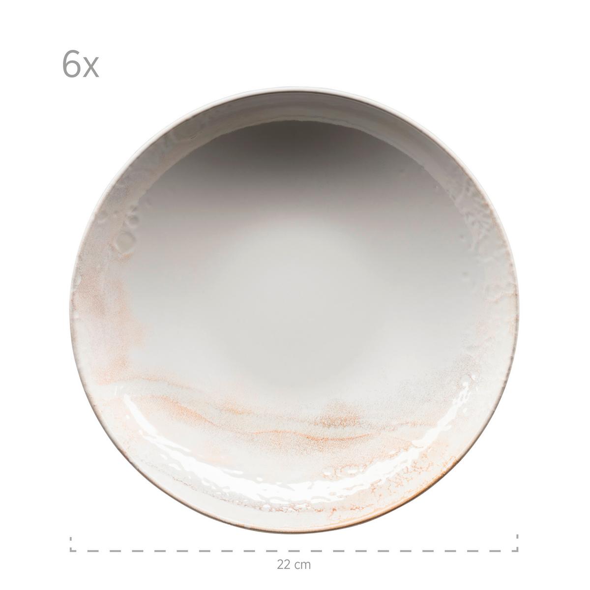 TAFELSERVICE 931949 WOODEN LIGHT - Weiss/Beige, Basics, Keramik (40,5/36,5/49cm) - Mäser