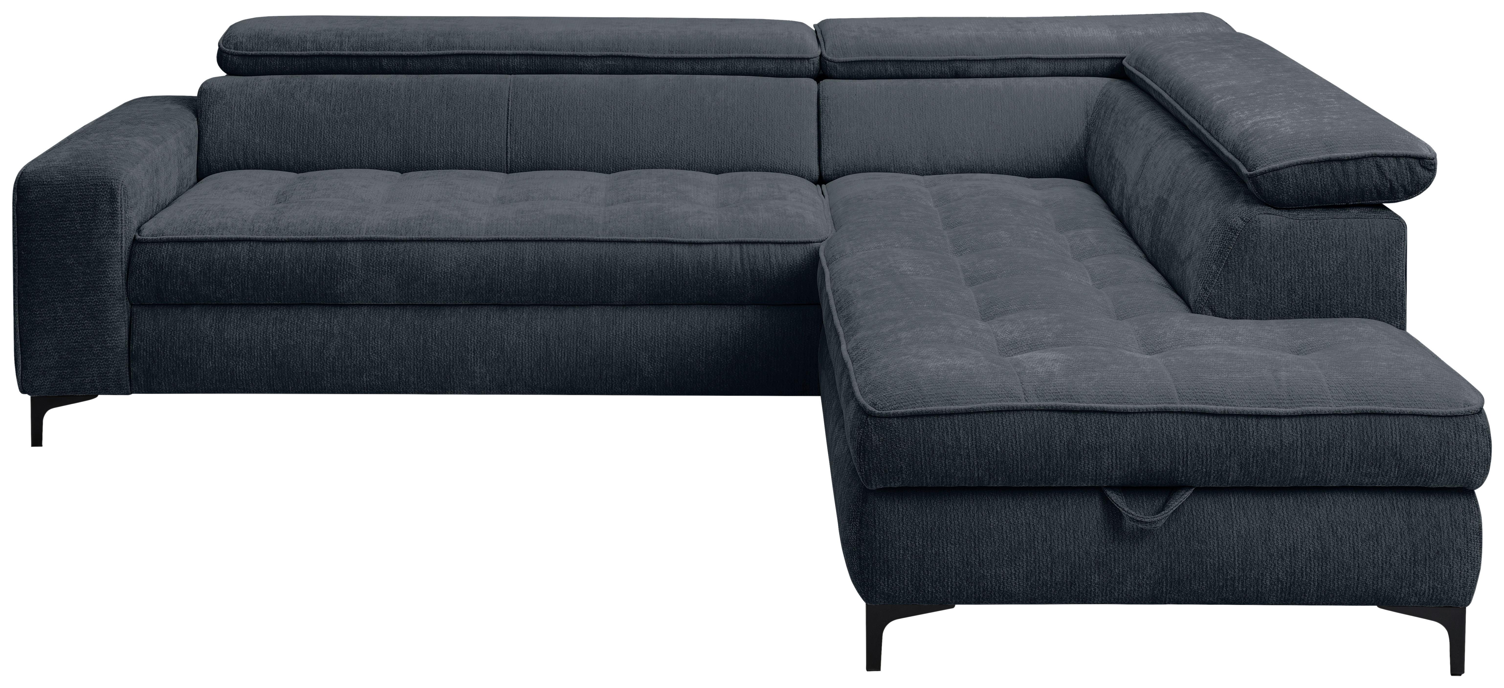 Kutna Garnitura Talia - crna/antracit, Basics, tekstil/metal (251/70-90/203cm) - Modern Living