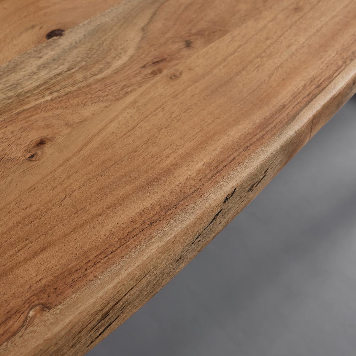 Jedilna Miza Malmo, Les Akacije, 180x90 Cm - črna/barve akacije, Moderno, kovina/les (180/90/76cm) - Bessagi Home