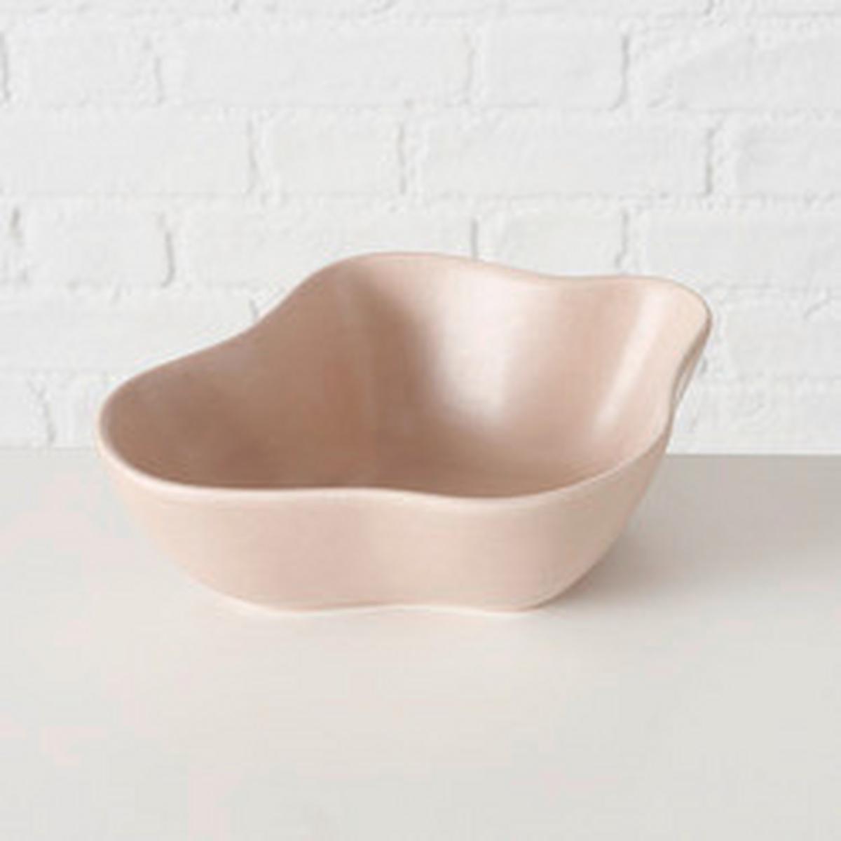 Dekoschale Gravo I in Beige - Beige, Modern, Keramik (17/7/21cm) - Modern Living