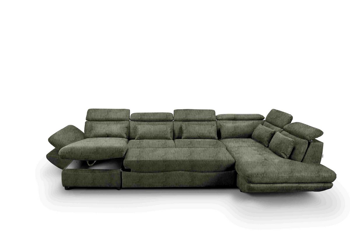 Sarokkanapé U-alakú Park C724636 - ezüstszínű, Modern, textil (385/80/94/233cm)