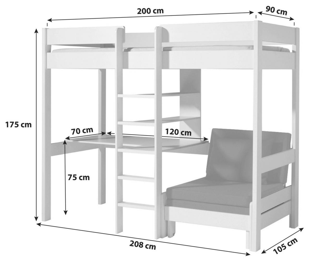 HOCHBETT Pino B: 105cm Grau - Kieferfarben/Grau, Basics, Holz (90/200cm) - MID.YOU