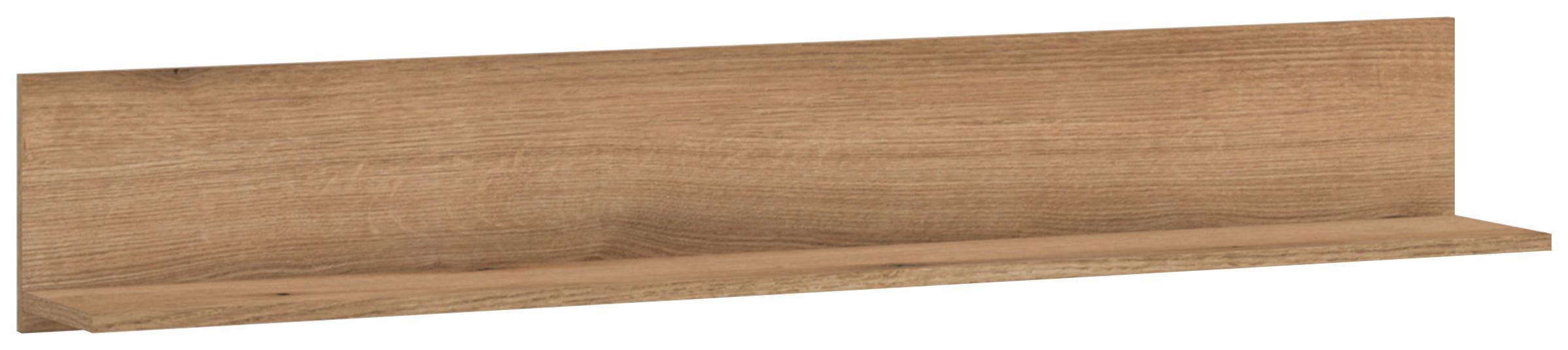 Zidna Polica Delamar - boje hrasta, Trend, drvni materijal (135/22/22cm) - Modern Living