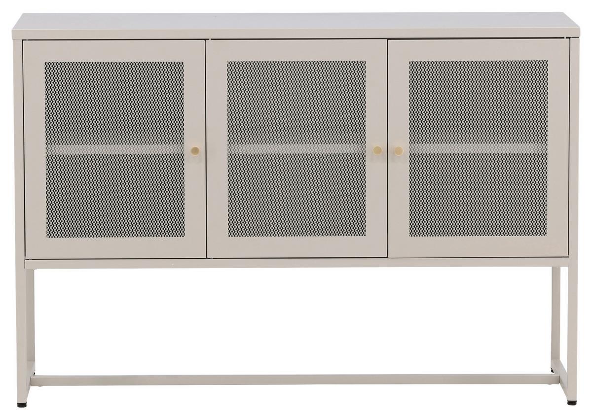 SIDEBOARD MALLA - Beige, Design, Metall (120/80/40cm) - Livetastic