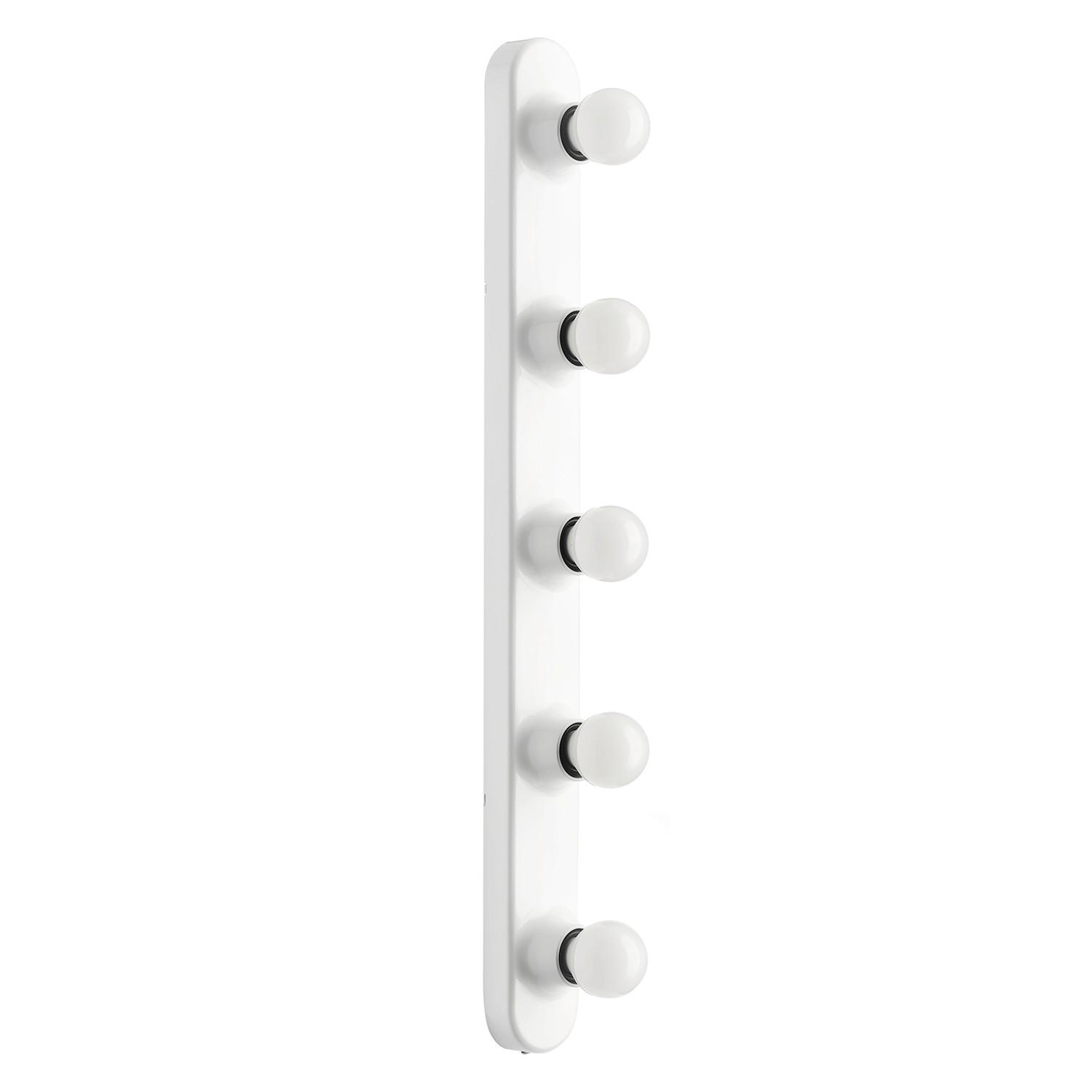 Spiegelleuchte Hollywood Weiß max. 6 Watt - Weiß, KONVENTIONELL, Kunststoff (5/5/60cm)