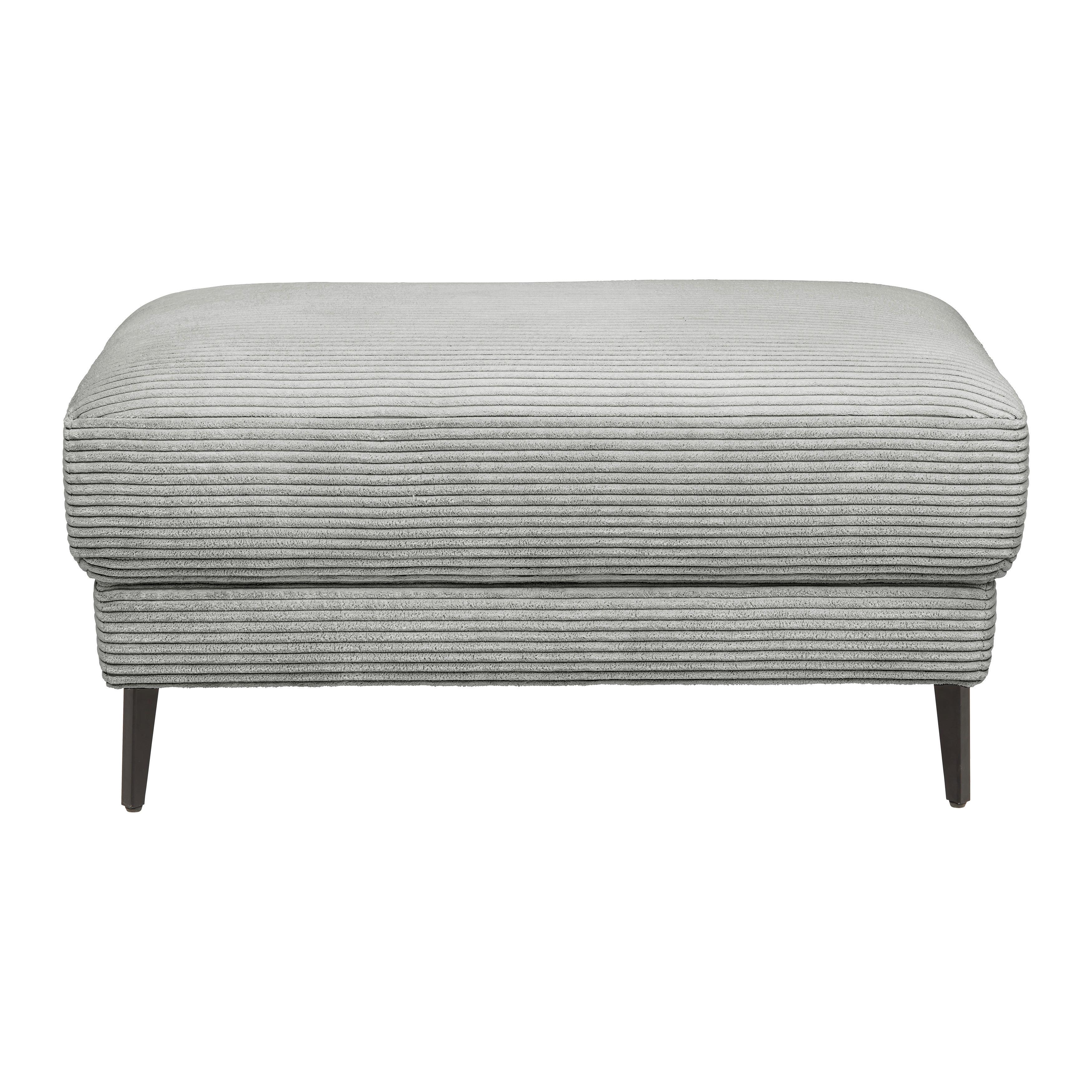 Hocker Cora in Grau - Grau, MODERN, Textil/Metall (92/46/60cm) - Mömax