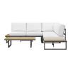 LOUNGEGRUPP ARIANNA - svart/cremefärgad, Modern, metall/textil (228cm) - Bessagi Garden