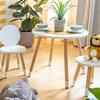 KINDERTAFEL LENI - Wit/Pijnboomkleuren, Modern, Hout (55,9/55,9/49,5cm) - Bessagi Kids