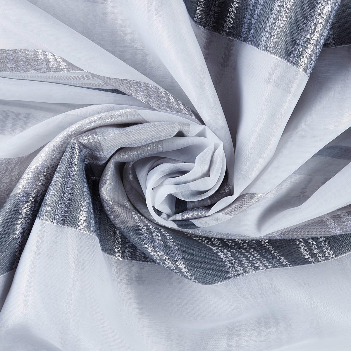 Draperie gata confecționată DIANE - alb/antracit, Romantik / Landhaus, textil (140/245cm) - Modern Living