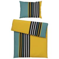 Posteljina Anton 140x200/60x80cm - zelena/žuta, Konvencionalno, tekstil (140/200cm) - Modern Living