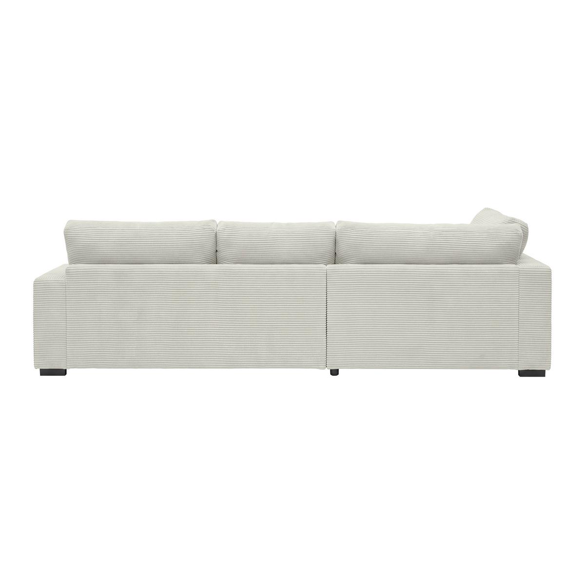Ecksofa Pedro Beige - Beige/Schwarz, MODERN, Kunststoff/Textil (190/300cm) - Mömax