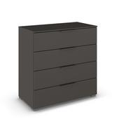Komoda Paola, Barva Grafita - barve aluminija/barve grafita, Trend, kovina/leseni material (80/81/42cm) - Novel