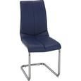 Schwingstuhl Blau - Blau/Chromfarben, MODERN, Textil/Metall (47/97/56cm) - Based
