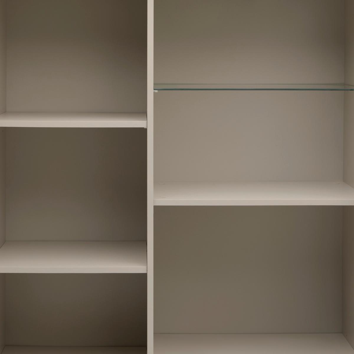 Vitrine Siena Kaschmir - Chromfarben/Kaschmir, MODERN, Glas/Holzwerkstoff (105/151/40cm) - Premium Living