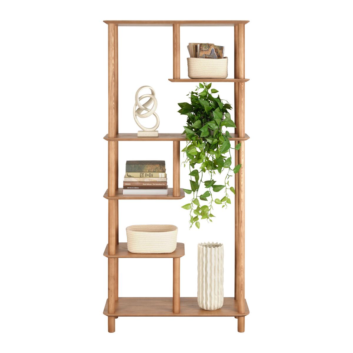 Álló Polc Mats - natúr színű, Modern, faalapú anyag/fa (70/142/30cm) - Premium Living