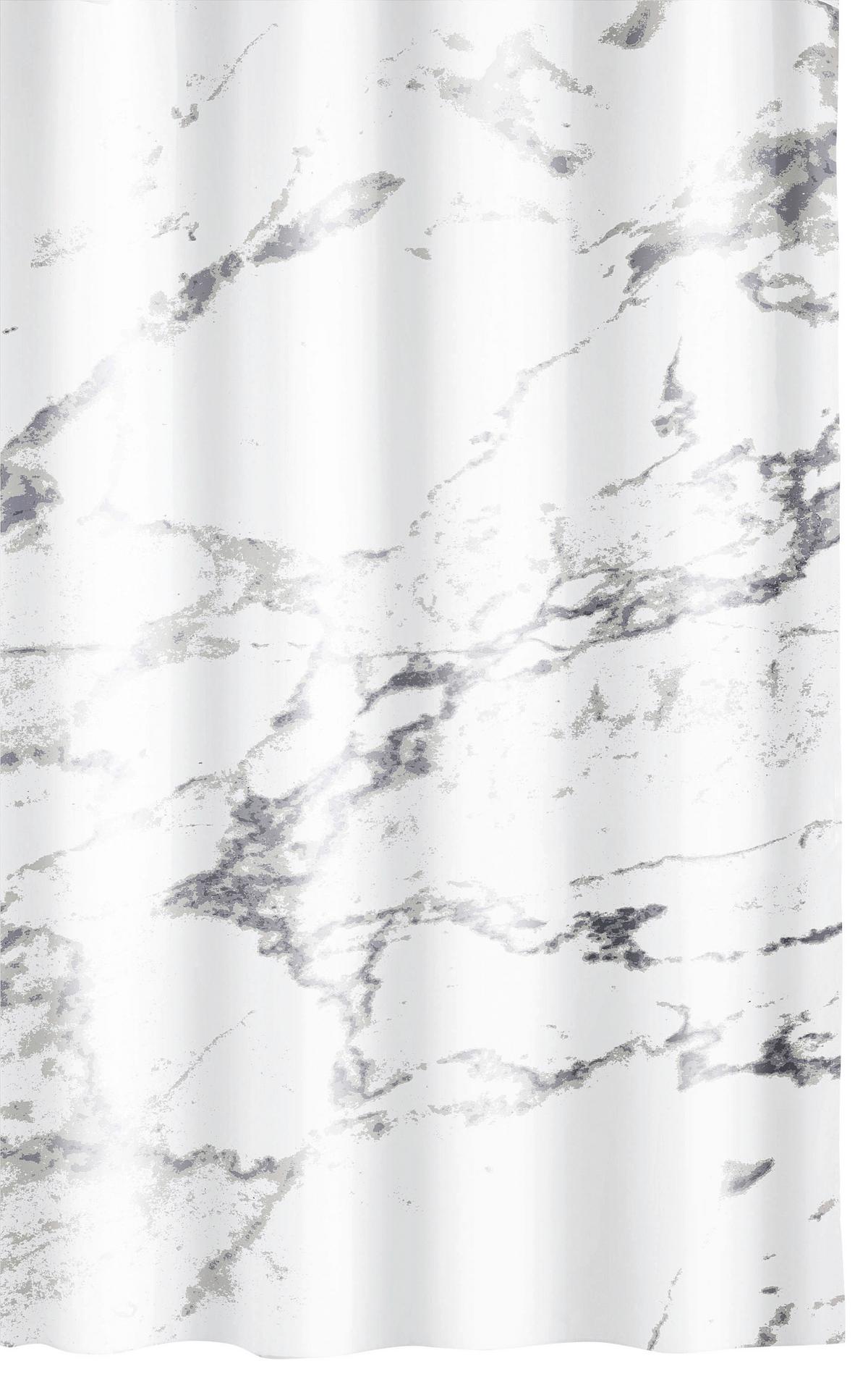ZASŁONA PRYSZNICOWA MARBLE - antracytowy, Design, tkanina (180/200cm) - Kleine Wolke