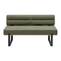 Sitzbank Canon in Grün - Schwarz/Grün, KONVENTIONELL, Holz/Textil (160/85/60cm) - Based