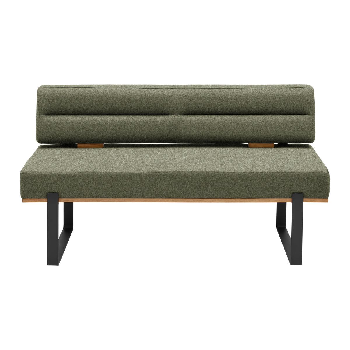 Sitzbank Canon in Grün - Schwarz/Grün, KONVENTIONELL, Holz/Textil (160/85/60cm) - Based
