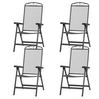 Gartenklappstuhl-Set Elda 4-tlg. Anthrazit - Anthrazit, Basics, Metall (65/103/60cm) - Siena Garden