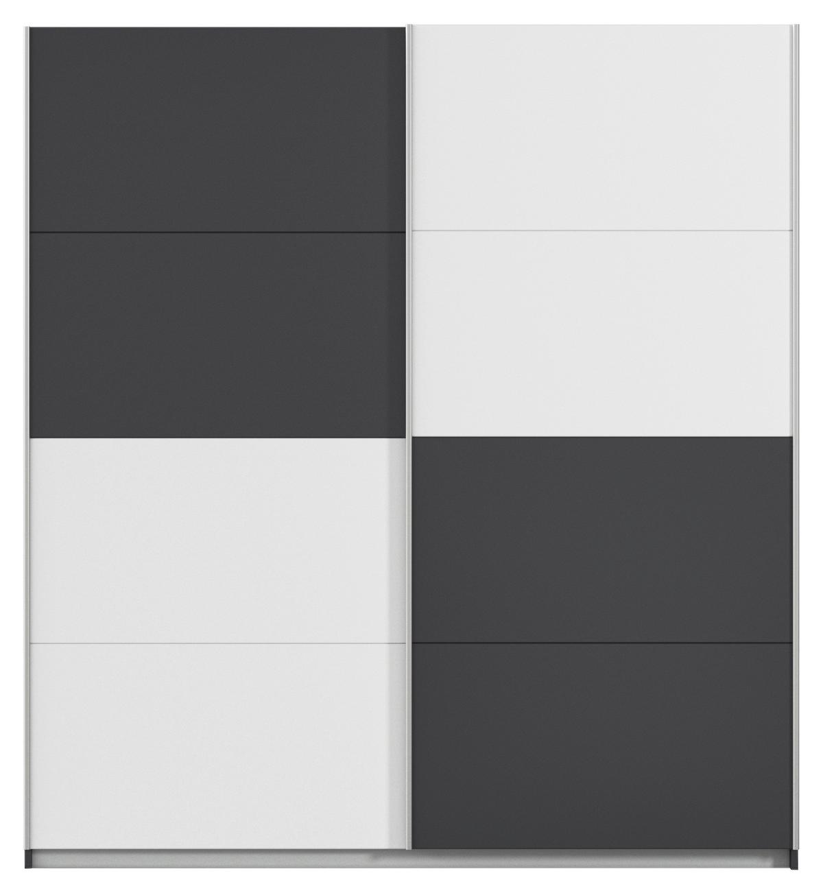 Ormar S Kliznim Vratima Subito - bijela/boje grafita, Moderno, drvni materijal/metal (181/197/61cm) - Modern Living