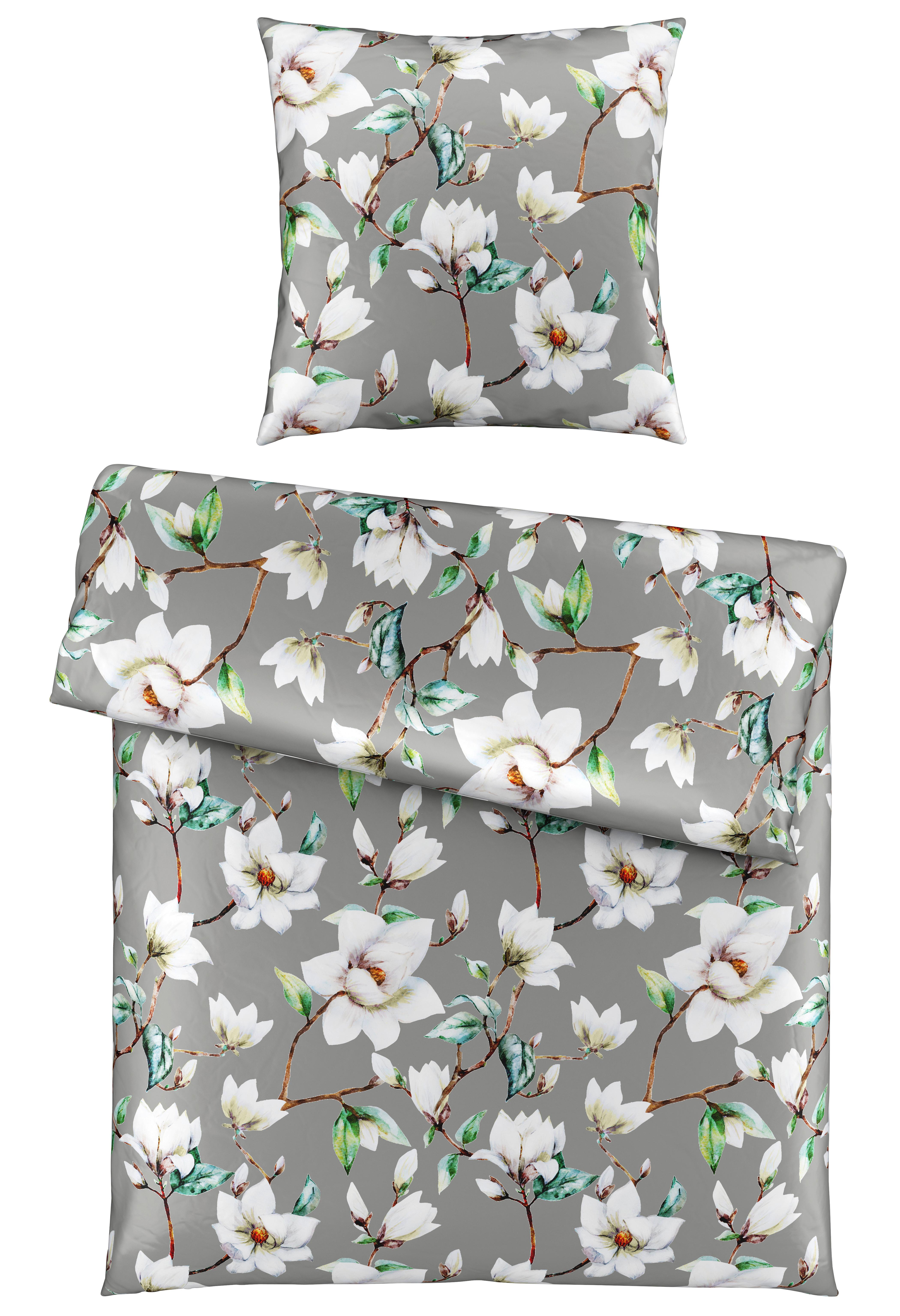 Bettwäsche Bio-Sophia Design Magnolie ca. 135x200cm - Magnolie, Natur, Textil (135/200cm) - ecoTree