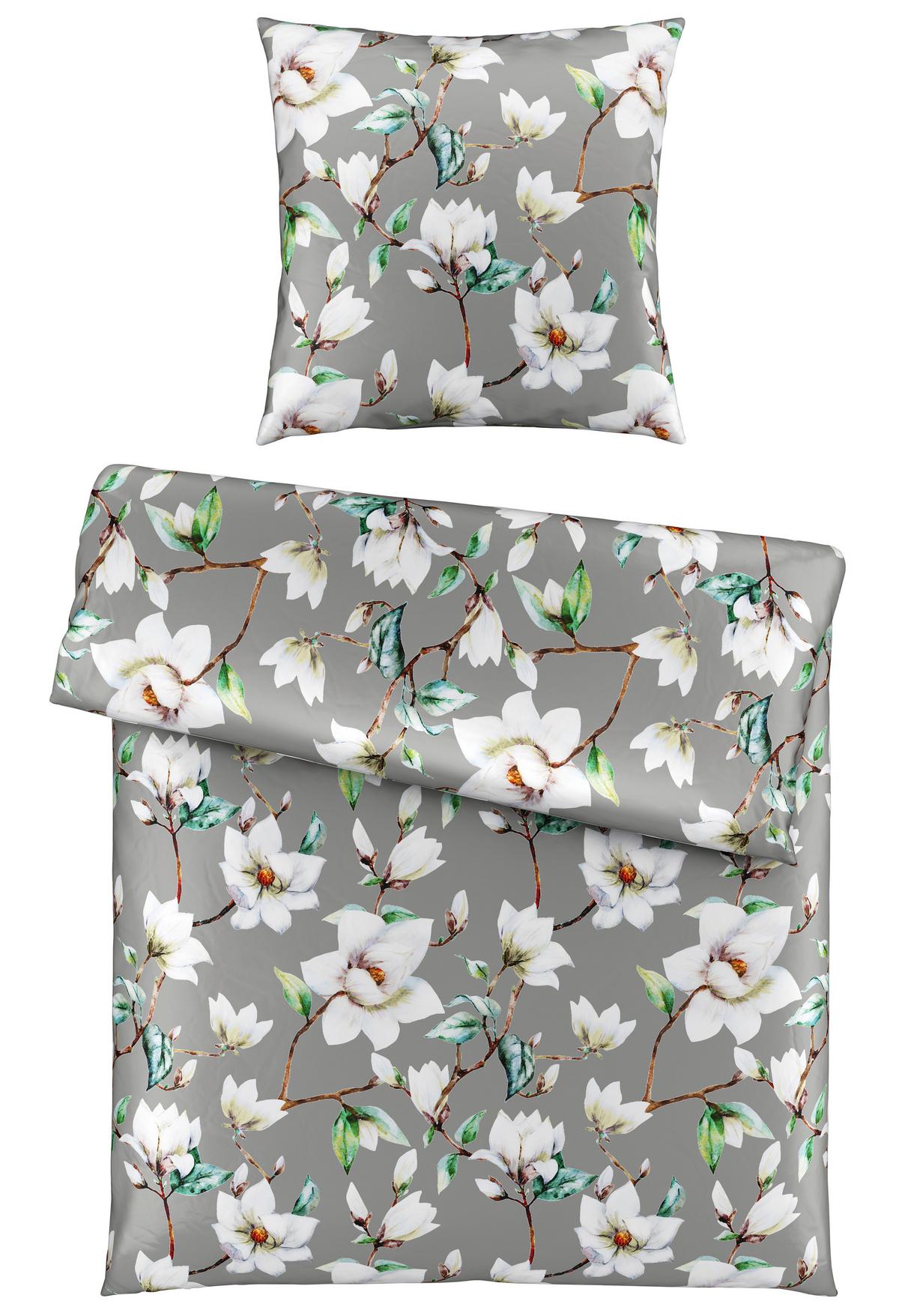 Bettwäsche Bio-Sophia Design Magnolie ca. 135x200cm - Magnolie, Natur, Textil (135/200cm) - ecoTree