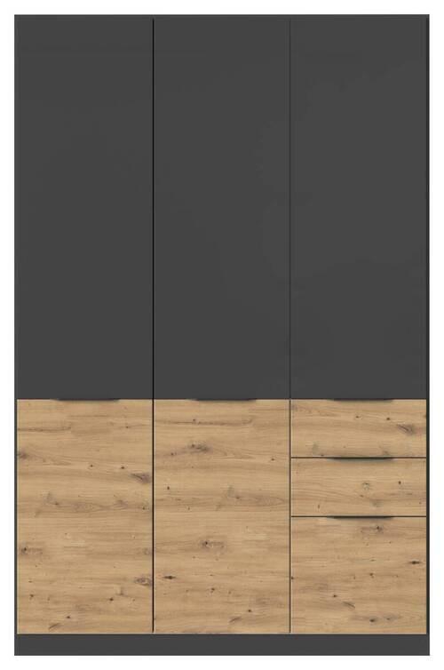 Ormar Za Odjeću Max-Extra - siva/hrast Artisan, Konvencionalno, drvni materijal/plastika (136/210/54cm) - Modern Living