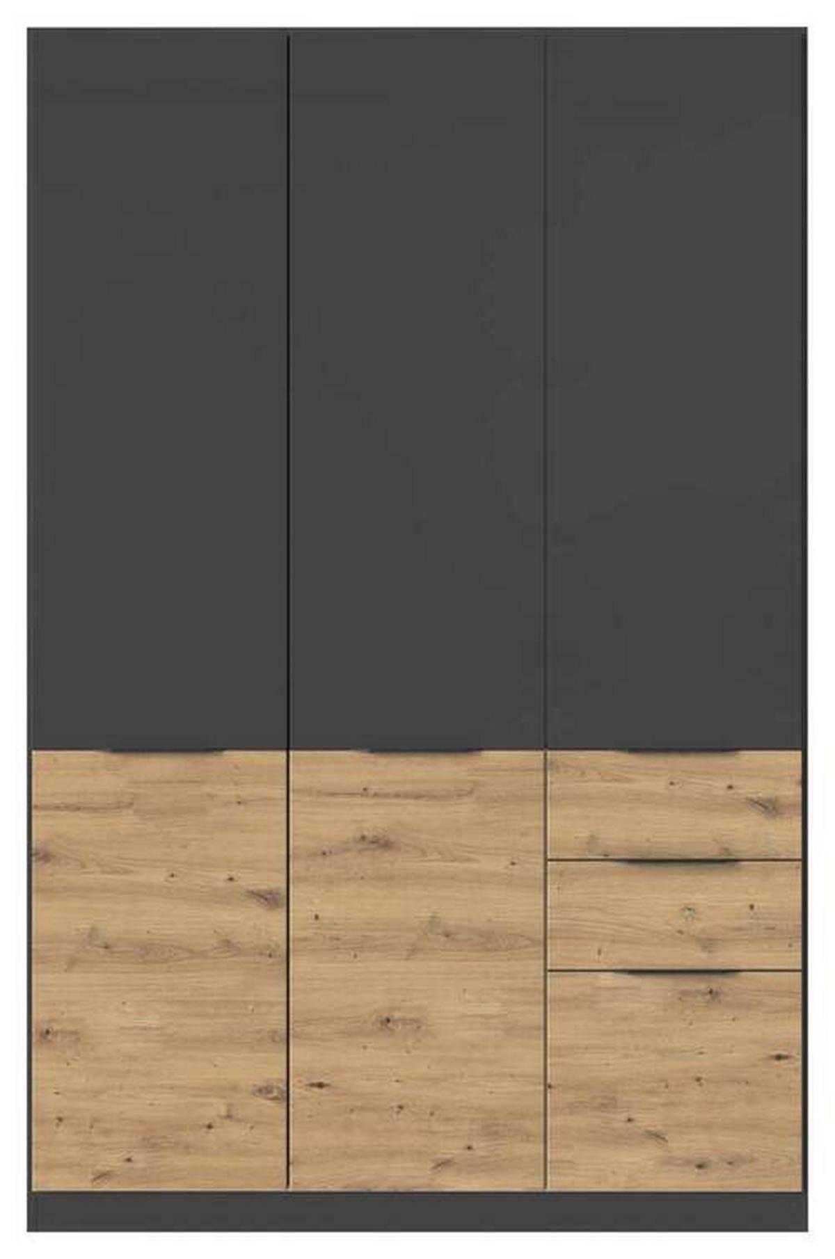 DULAP MAX-EXTRA - stejar Artisan/gri, Konventionell, material pe bază de lemn (136/210/54cm) - Modern Living