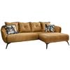 Wohnlandschaft Baggio Gelb Velours - Gelb/Multicolor, MODERN, Holz/Textil (277/162cm) - Livetastic