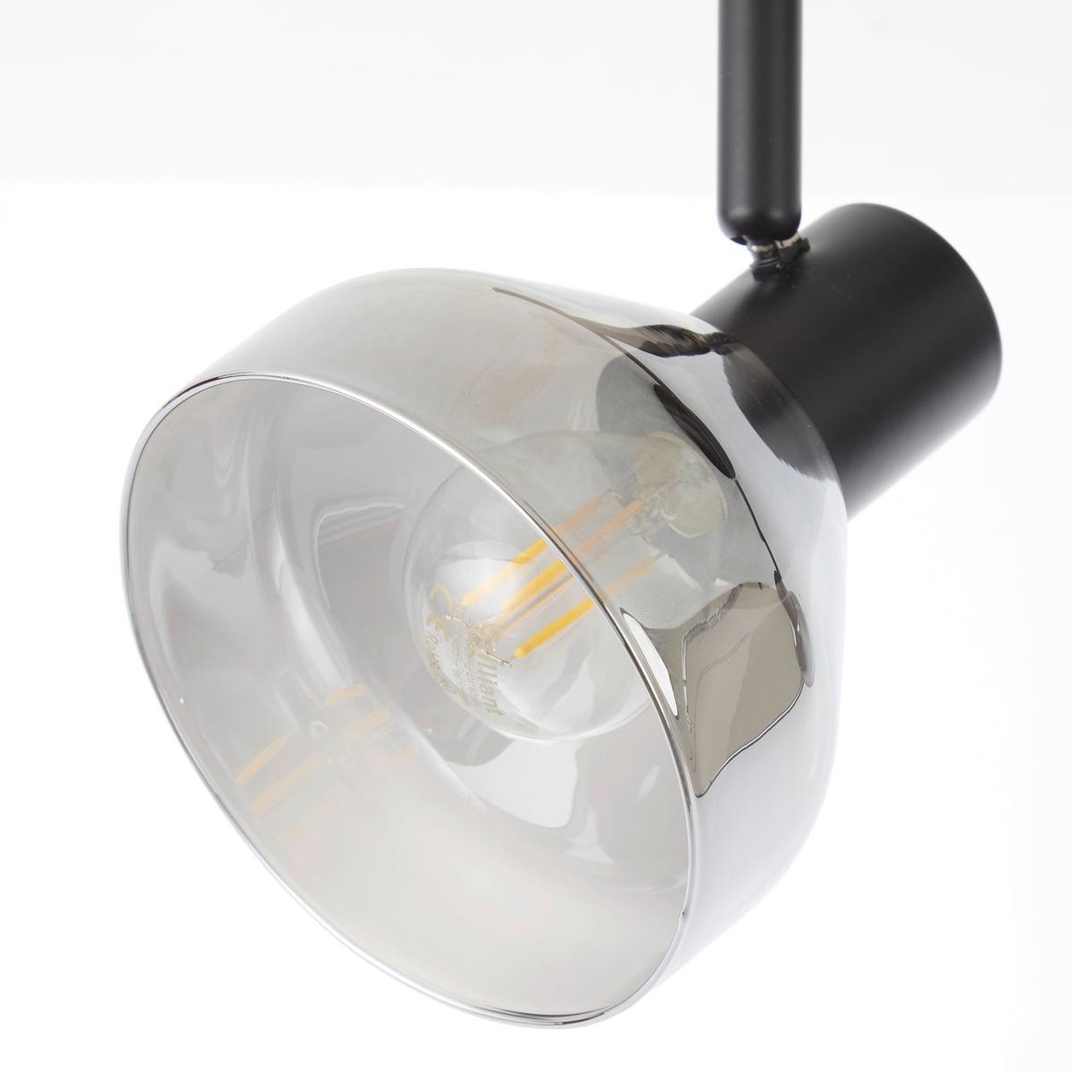 Deckenleuchte Reflekt Schwarz max.  18 Watt - Schwarz, Design, Glas/Metall (19,5/89/20cm) - Brilliant