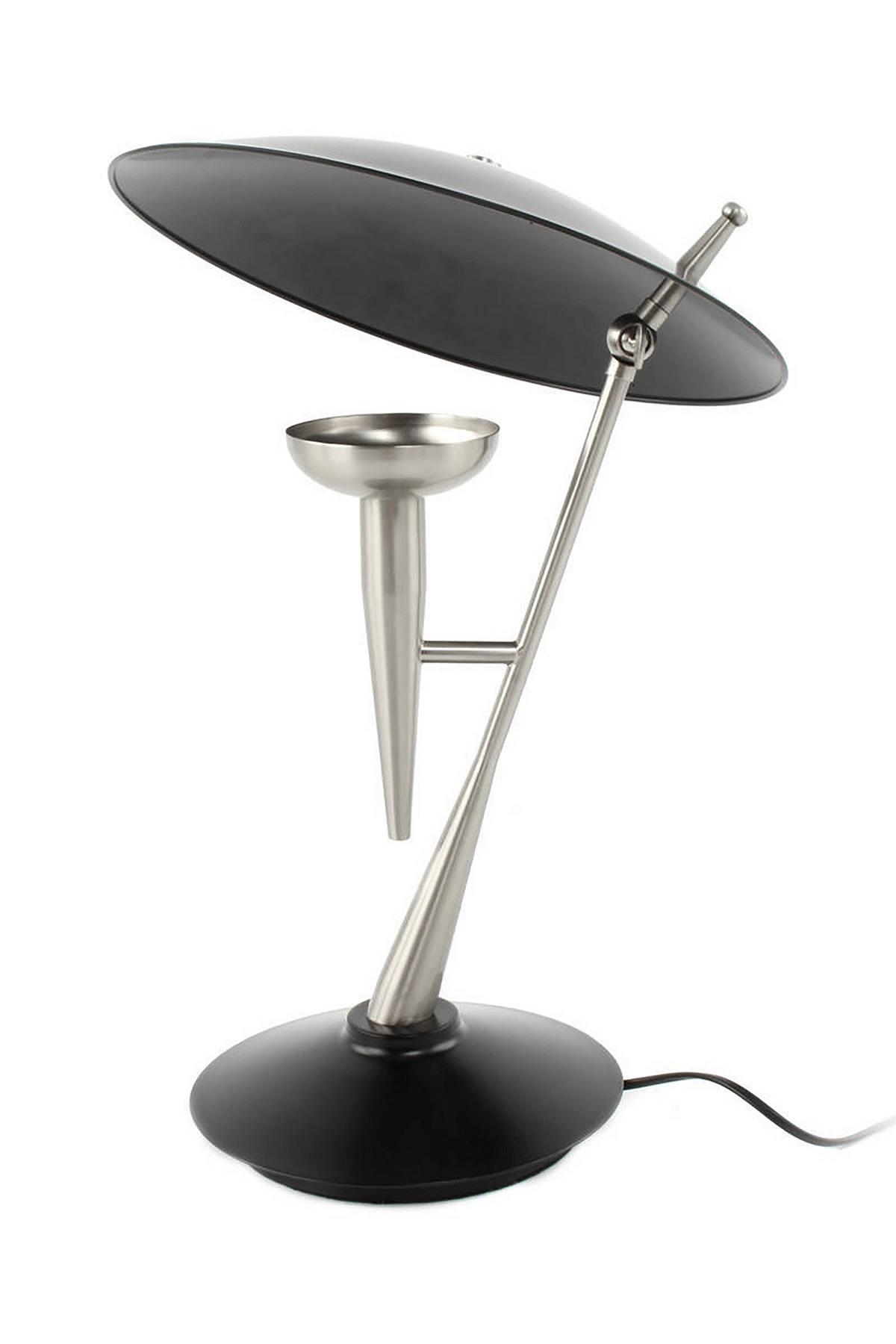 Tischleuchte Tischlampe Flyer 125 - Silberfarben/Schwarz, Trend, Metall (36/36/50cm) - Kayoom