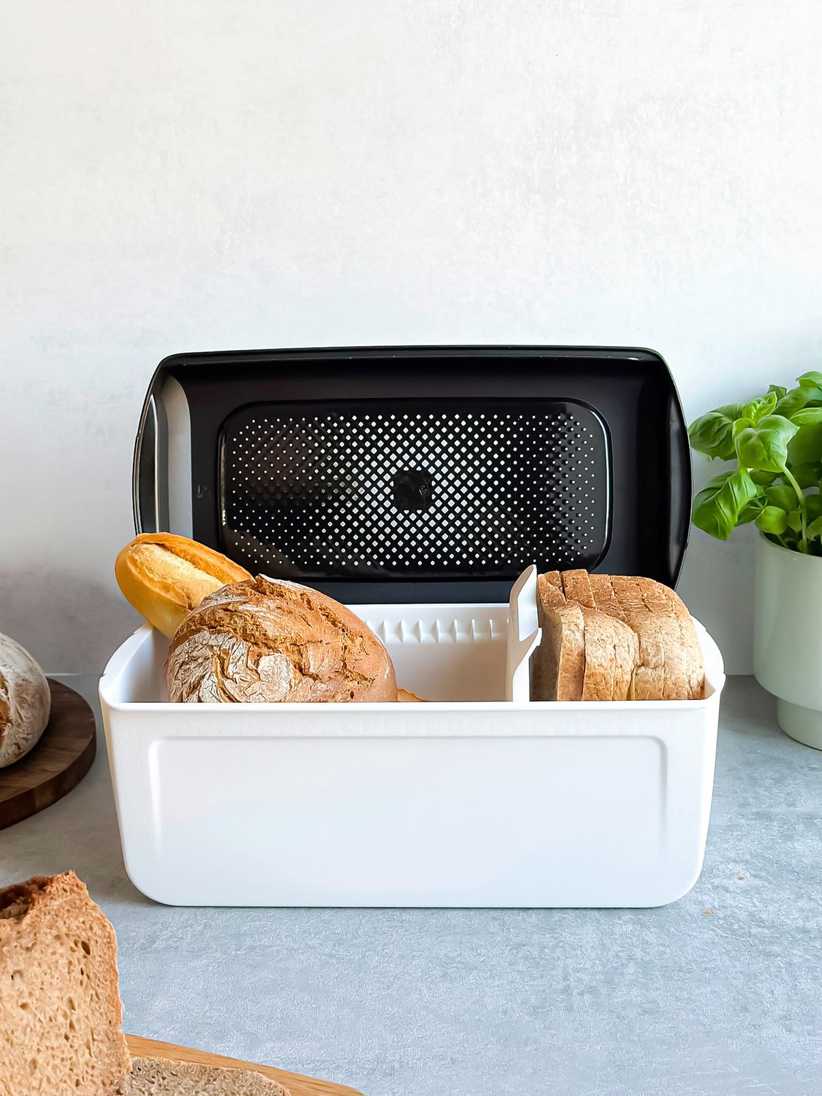 Kenyértartó Doboz Tetővel Tupperware Breadsmart - S - fekete/fehér, Modern, műanyag (32/16/15cm) - Tupperware